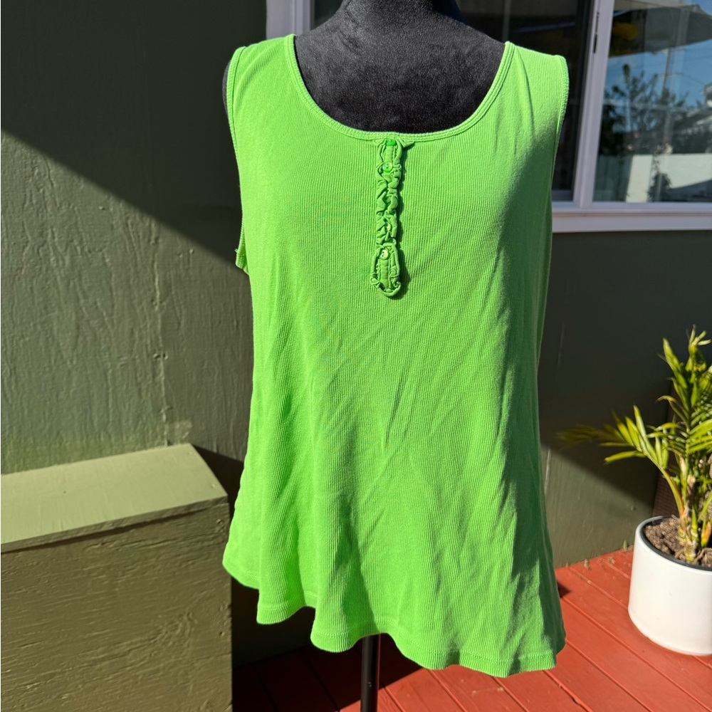 Green Sleeveless Top